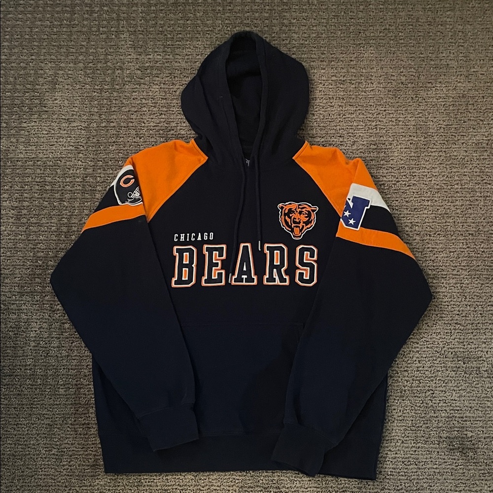 NFL Chicago Bears Navy and Orange Hoodie